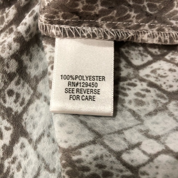 Apt. 9 Long Sleeve Snakeskin Print Blouse - Picture 10 of 11